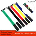 thumbnail image 2 of Cable Ties Reusable Self Adhesive Width 20mm Nylon Strap Reverse Buckle Line Wire Organizer Hook Loop Bundle Fastener Yellow 200mm 30pcs, 2 of 6