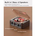 thumbnail image 2 of Reproductor de CD Retro de Madera Nuez con Altavoces Bluetooth Radio FM Control Remoto USB AUX HiFi Portátil para Hogar, 2 of 7