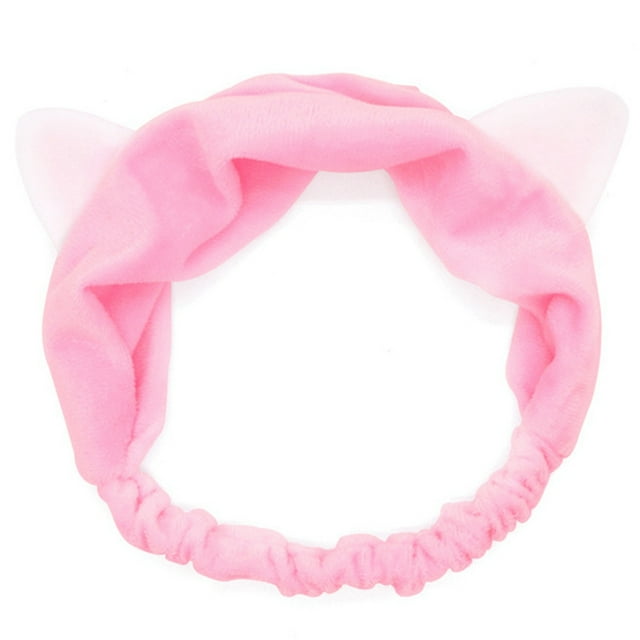 4PCS Rabbit Ear Spa Headband Soft Cute Makeup Hairband Shower Hairband for Women