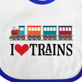 thumbnail image 4 of Inktastic I Love Trains Boys or Girls Baby Bib, 4 of 4