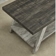thumbnail image 5 of Roundhill Furniture Athens Wood Coffee Table with Shelf Weathered Walnut/Gray, 5 of 5