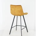 thumbnail image 5 of Canddidliike 2 Pack Velvet Seat Back Barstool Mid Century Metal Legs, Dark Yellow, 5 of 8