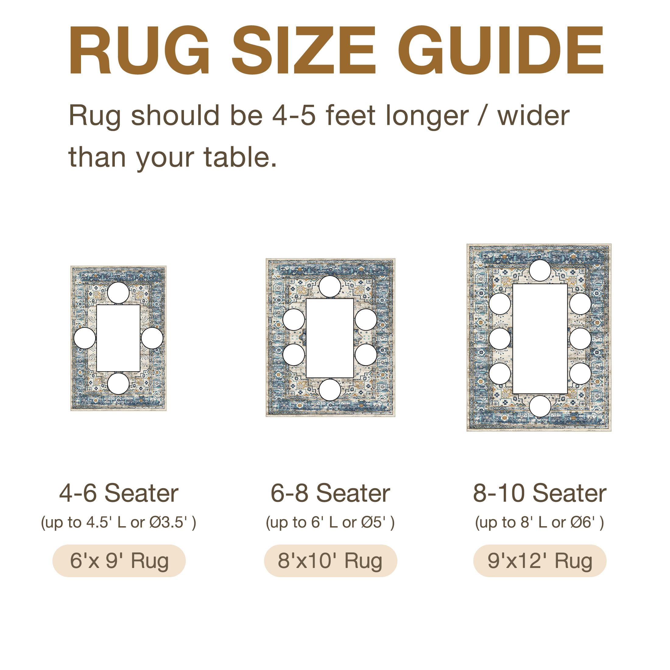 Uermei 10'x14' Large Area Rug: Soft Non-Slip Washable Indoor Carpet for Living Room Bedroom Dining Room Office - Blue Cream