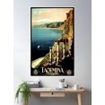 thumbnail image 2 of Taormina Italia Sicily Seaside Vintage Italian Travel Poster Wall Art, Modern Wall Decor For Living Room Bedroom, 24x36 UNFRAMED, 2 of 3
