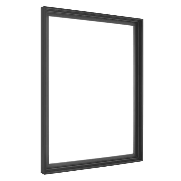 MCS Floating Canvas Frame, Art Frames for Canvas Paintings with Adhesive Fasteners and Hanging Hardware, 18 x 24 Inch Black Finish