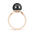 thumbnail image 2 of ANGARA Tahitian Cultured Pearl Bypass Ring in 14K Rose Gold for Women | June Birthstone, Birthday, Anniversary, Jewelry Gift for Women | Pearl Ring, 2 of 8