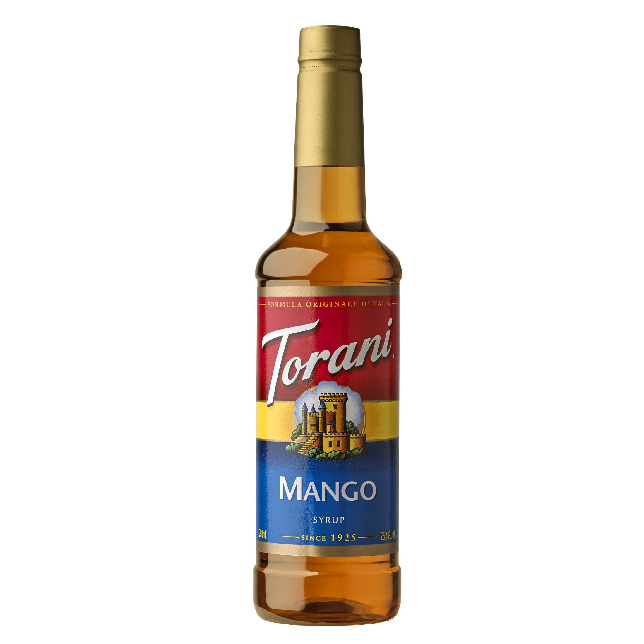 (4 pack) Torani Mango Syrup, Plastic Bottle, Drink Flavoring Syrup, No Known Allergens, 25.4 fl oz