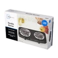Mainstays Double Burner, 120V 1800W, Portable, Easy to Cook, Elegant Classic Design, 3.28 lbs