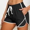 thumbnail image 1 of Short Pants for Women - Breathable Comfortable Casual Wear with Adjustable Drawstring and Versatile Split Design for Summer Use, 1 of 6
