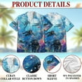 thumbnail image 5 of Netecom Blue Scuba Diving And Coral Reefs Hawaiian Shirt for Men, Button Down Summer Beach Short Sleeve, S-5XL, 5 of 6