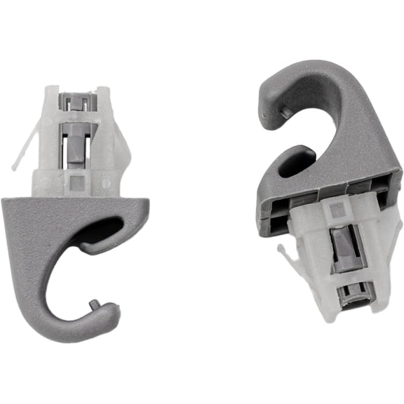 Sun Visor Bracket Hook Clip for Compatible Car Models, Gray Plastic Interior Replacement Parts 2 Pack Easy Install Secure Fit 26x24x46mm
