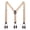 Khaki, variant on Men's Button End Suspenders - Y-Back Elastic Tuxedo Braces