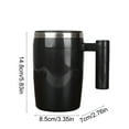 thumbnail image 3 of Electric Automatic Stirring Cup, Stainless Steel Insulated Travel Mug One Button Mixing for Coffee and Protein Shakes On The Go, 3 of 6