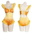 thumbnail image 2 of Demon Slayer Cosplay disfraz Kimetsu no Yaiba Kamado Tanjirou mono traje de baño Bikini traje de baño mujeres niñas playa traje de baño XXL Gao Jinjia LED, 2 of 2
