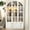 White, variant on 78" Arched Armoire Wardrobe Closet with Glass Doors & LED Sensor Light, Modern 3-Door Clothes Cabinet Organizer with 4 Drawers and Shelves for Bedroom