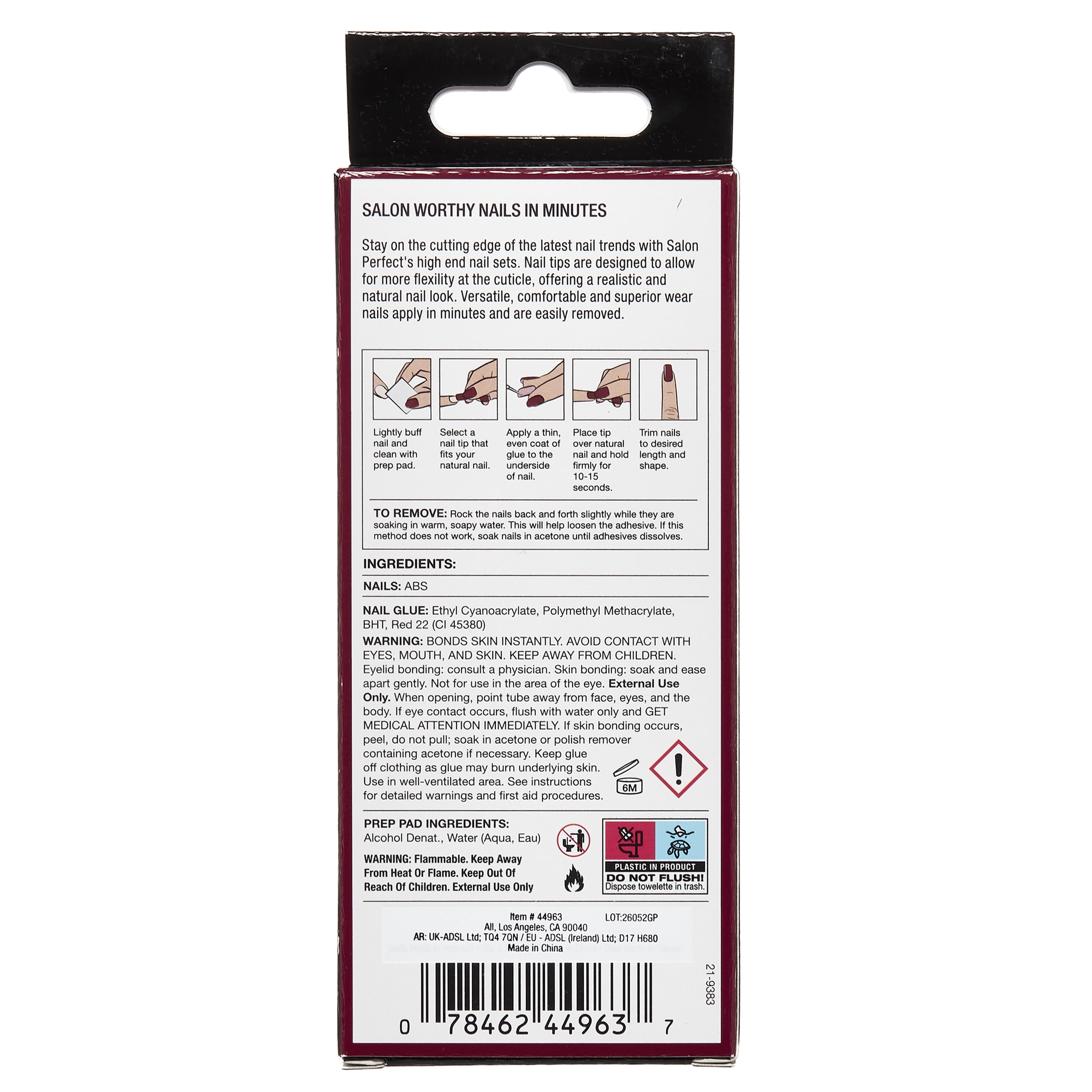 Salon Perfect Halloween Thrill Short Square Press-On Nails with Glue & File, Candy Corn, 30 Pieces