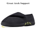 thumbnail image 2 of Diabetic Slippers Shoes for Men Arthritis Edema Adjustable Closure Memory Foam House Shoes, Black 16, 2 of 7