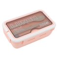 thumbnail image 2 of Compartment Lunch Box Compartment Lunch Box 2 Compartments 1100ml Loveliness Adult Bento Box With Spoon Chopsticks For Office School Pink, 2 of 8