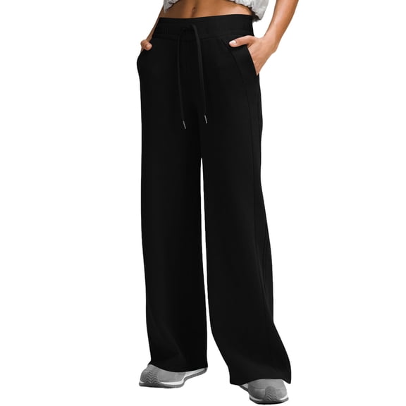 GUACER Wide Leg Pants for Women High Waisted with Pockets Drawstring Casual Baggy Sweatpants