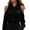 Black, variant on Women's Solid Off the Shoulder Long Sleeve Blouse with Tie Neck Elegant Casual Shirt for Office, Date Night Parties