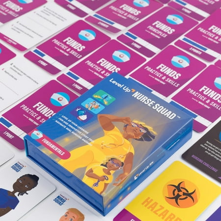 Level UP RN Nursing School Flash Cards Game – Nursing School Exam Prep (Fundamentals)