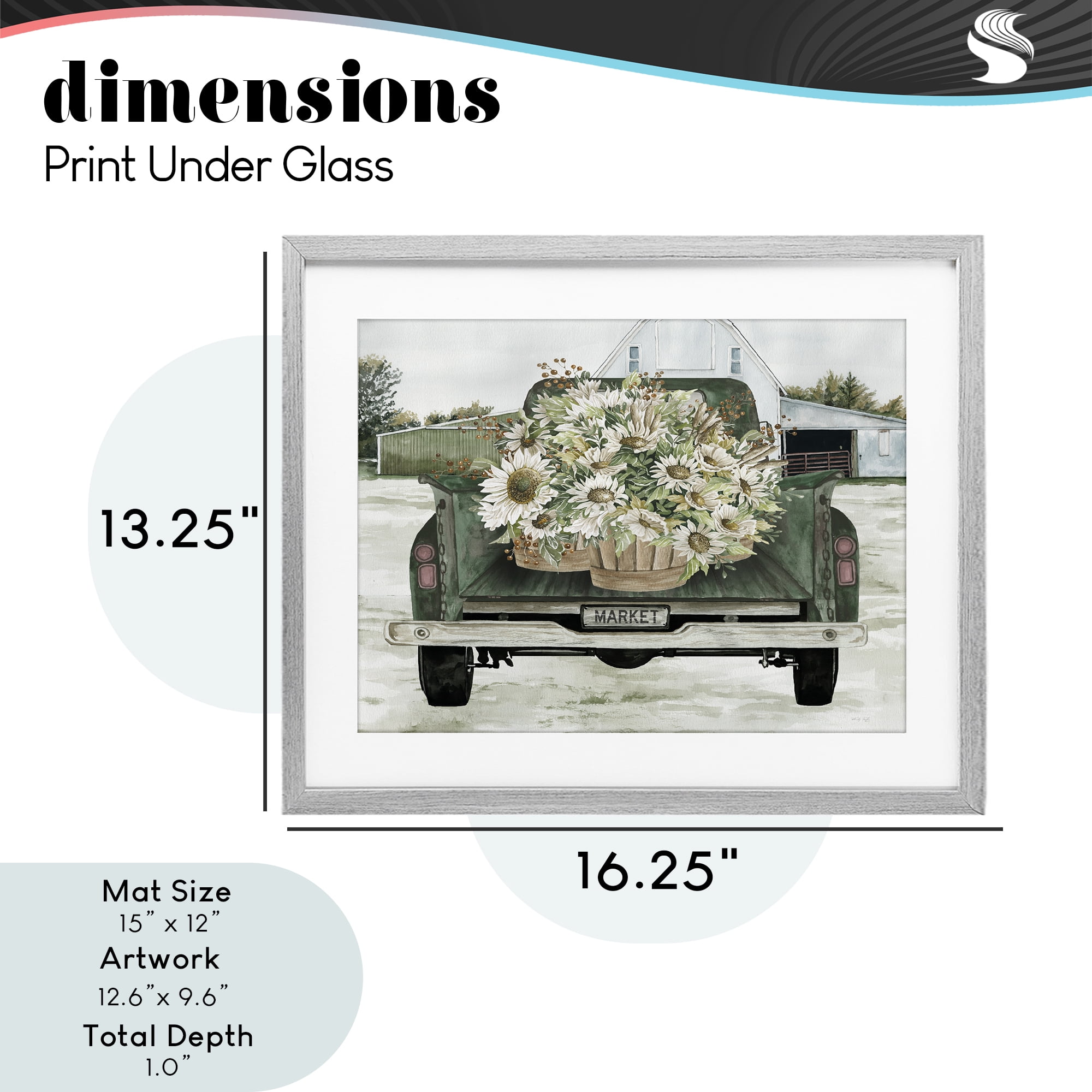 Stupell Industries Country Flower Delivery Baskets Gray Framed Print Under Glass, design by Cindy Jacobs