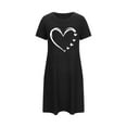 thumbnail image 4 of ZZwxWA Nightgown for Woman Night Dress Short Sleeve Heart Printed Sleep Shirt Cute Holiday Sleepwear Soft Ladies Nightwear, 4 of 6