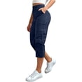 thumbnail image 2 of Only Moment Bermuda Shorts Lightweight Quick Dry Outdoor Athletic Travel Casual Loose Comfy Cute Pockets Blue,4XL, 2 of 7