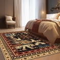 thumbnail image 6 of MJIAexp 3'x5' Area Rug Washable Bedroom Rug,Vintage Western Buffalo Bear Decor Entryway Carpet Rugs, Non Slip Soft Low Pile Area Carpet for Living Room Bedroom Festive Decor, 6 of 7
