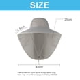 thumbnail image 2 of Sombrero para el sol de ala ancha, con pieza para el cuello, gorra protectora ajustable para exteriores, gorra de pesca para senderismo, 2 of 6