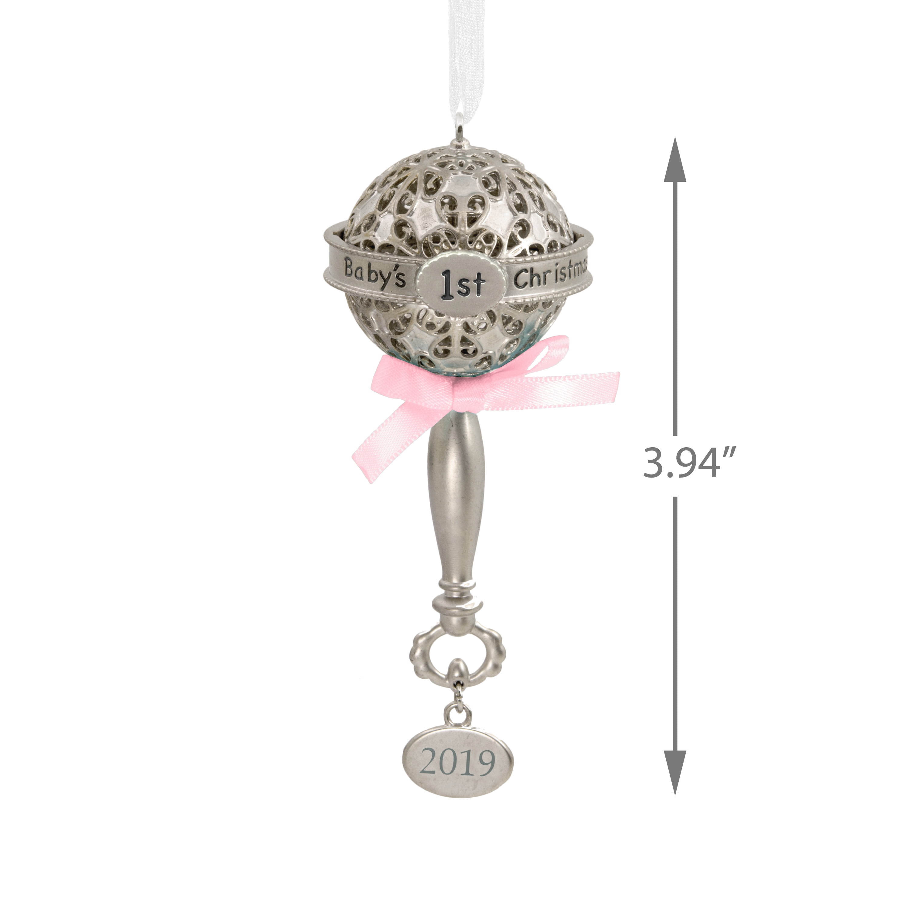 metal baby's first christmas ornament
