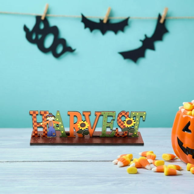Elodie Decorative Letter Board Autumn Harvest Decor for Party Bookshelf Living Room Style B