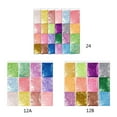 thumbnail image 3 of 24/12 Colors Candy Paper Pieces Cellophane Colorful Epoxy Resin Filler Handmade, 3 of 3