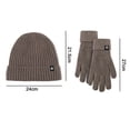 thumbnail image 2 of Conjunto de gorro y guantes para pantalla táctil cálidos para invierno, 2 of 5