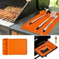 thumbnail image 1 of WIFKLSIIPG Silicone Grill Mat Large Size Silicone Side Shelf Griddle Tools Spatula Mat with Pad for Outdoor Grill Kitchen Countertop Reusable Black Stone Griddle Accessories, 1 of 8