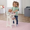 thumbnail image 3 of Doll High Chair with Accessories and Free Personalization Kit - White/Pink/Gingham, 3 of 12