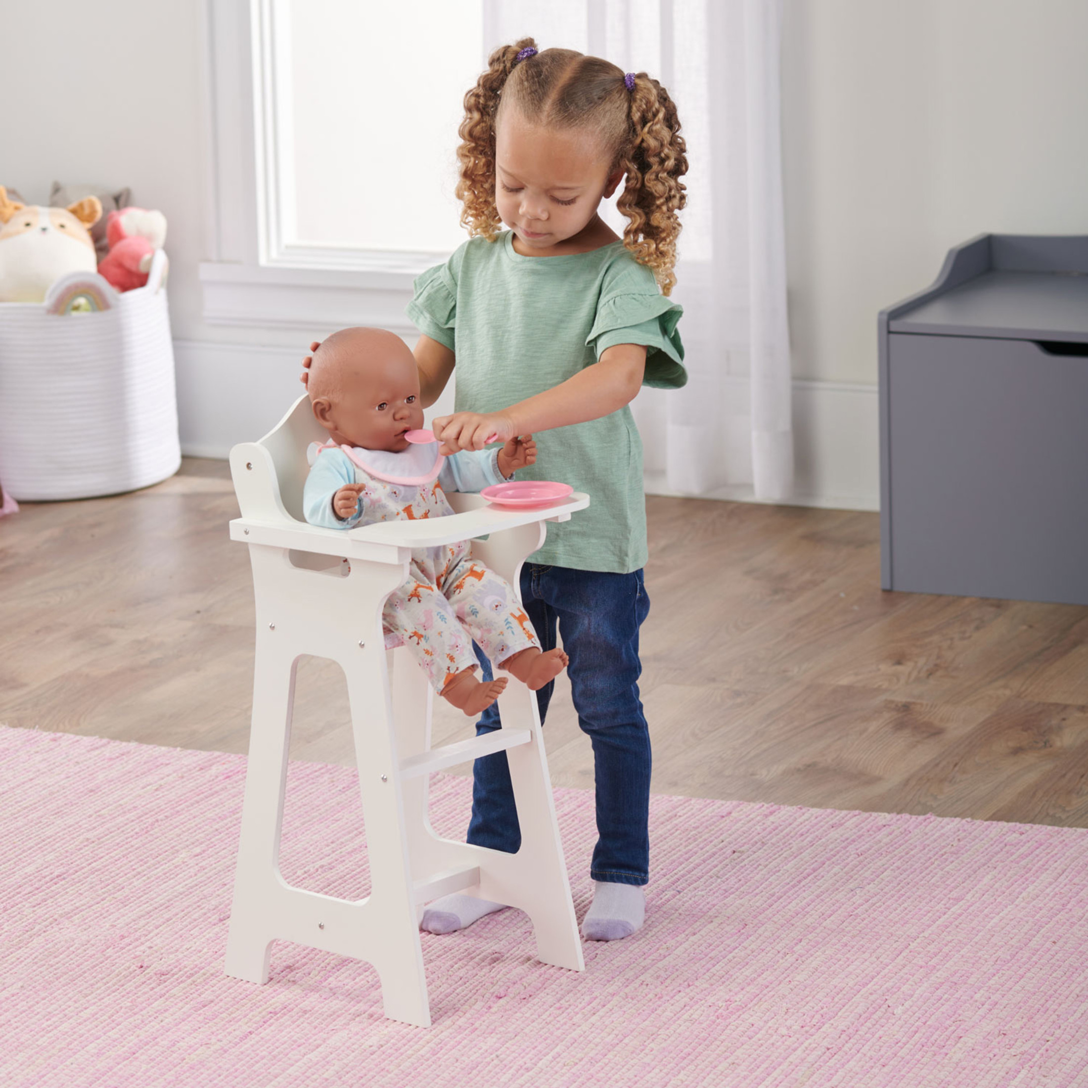 Badger Basket Doll High Chair with Accessories & Personalization photo 2