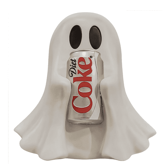 Halloween Cute Ghost Ghost Holding Coke, Spooky Beverage Holder Figurine, Cute Ghost Drink Holder Coke, Halloween Decorations For Tabletop, Party Decor & Office & Desk Display Hallow