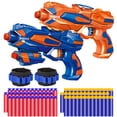 thumbnail image 1 of Pack de 2 pistolas Blaster Guns POKONBOY con 60 dardos de espuma blanda de recarga para más de 6, 1 of 7
