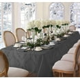 thumbnail image 2 of Newbridge Gray Damask Barcelona Scroll 60 x 120 inch Rectangle Fabric Holiday Dining Tablecloth, 2 of 4