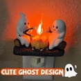 thumbnail image 2 of 2024 Ghost Campfire Flickering Nightlight, Halloween Night Lights Plug into Wall, 3D Spooky Fire Marshmallow Night Light, Ghost Pumpkin Night Light Dusk Funny Halloween Room Decorations (A-1PC), 2 of 8
