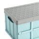 thumbnail image 3 of Organizador de contenedores de almacenamiento reutilizable para el hogar, plegable, para exteriores azul, 3 of 3