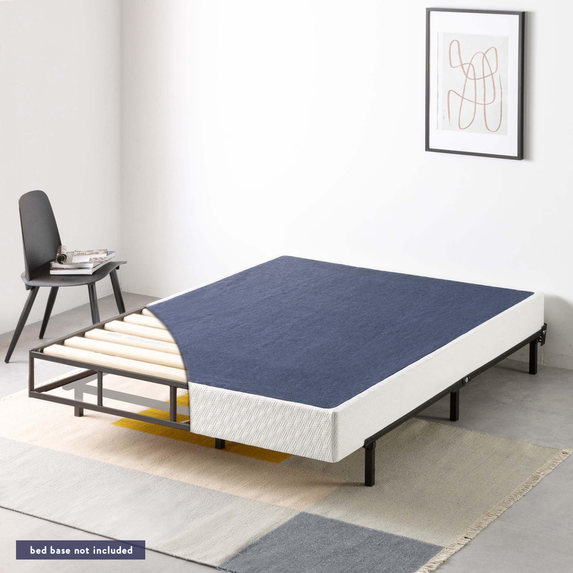 Best Price Mattress 7.5" Metal Box Spring Mattress Support with Wood Slats, King