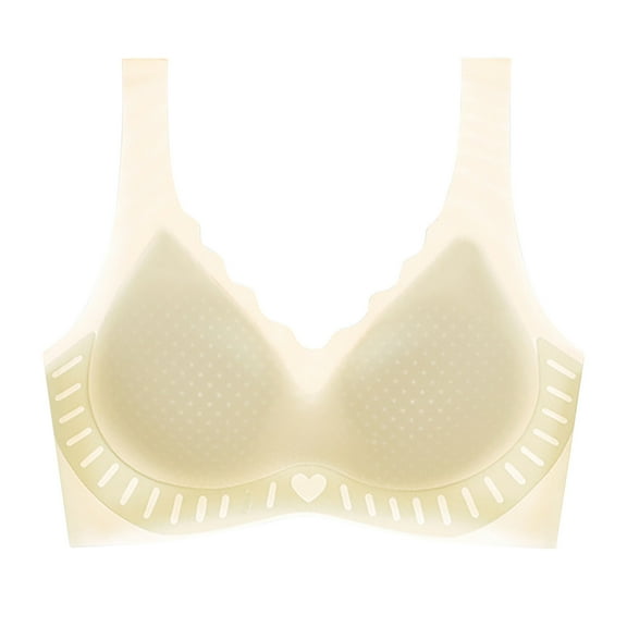 Purcolt Womens Comfort Ice Silk Bras Seamless Wireless Push Up Supportive Bralettes No Underwire Smoothing Full Coverage Everyday Bra