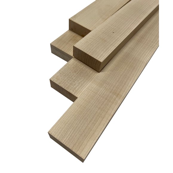 Hard Maple Lumber Board Combo 3/4" x 2" (5 Piece ) | 3/4" Lumber Boards | 3/4" Boards | Cutting Board Blocks