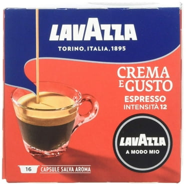 Lavazza A Modo Mio Crema E Gusto Espresso Capsules Coffee Machine 16 Pods 1 Box
