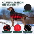 thumbnail image 4 of Kuoser Reversible Waterproof Dog Coat Warm Pet Jacket with Reflective Strip - Red, M, 4 of 8