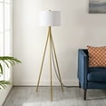 thumbnail image 5 of SAFAVIEH Galilea 61 in. Glam Gold Painting Metal Floor Lamp with 100% White Cotton Shade, 5 of 6