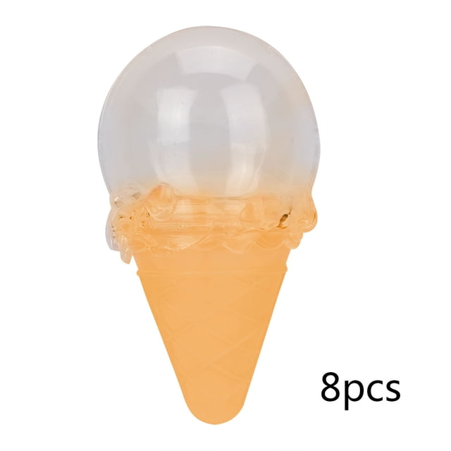 8pcs lindo helado de forma redonda caja de dulces boda baby shower regalo caja de dulces (amarillo)