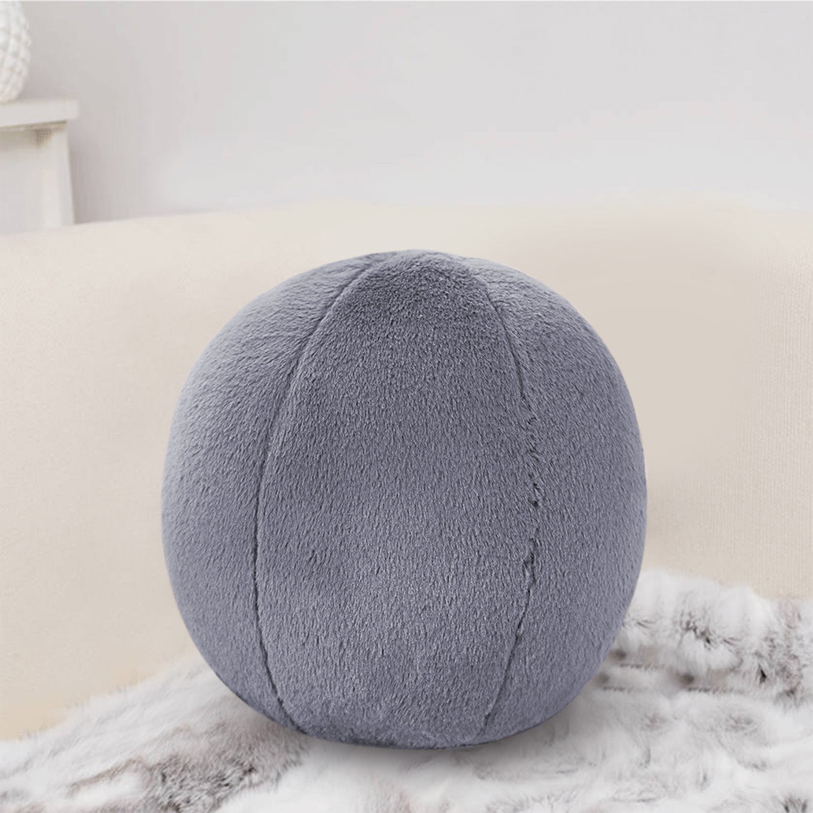 Ball Pillow, Soft Round Throw Pillows, Sphere Shaped Pillow Round Decorative Pillow, 11.8 Inch Round Plush Pillow Cushion for Couch, Sofa, Bedroom